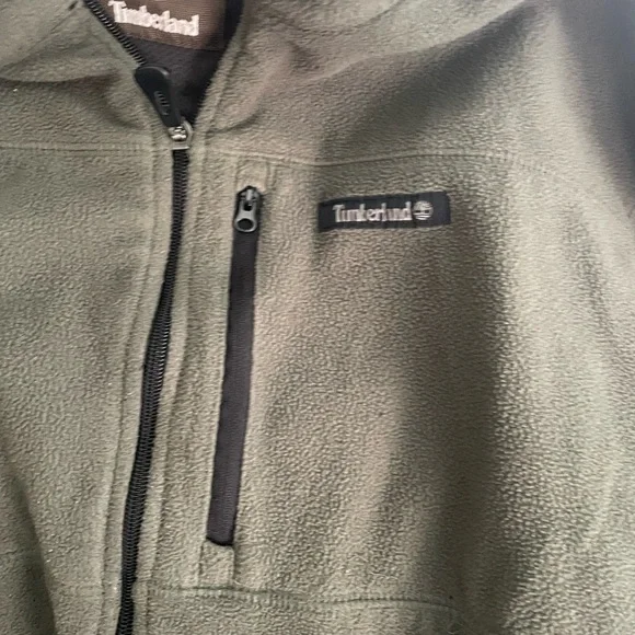 Men's Olive Green Fleece Timberland Jacket XL - Picture 3 of 4